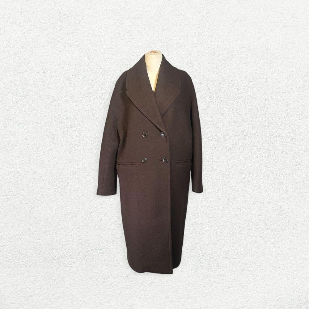 Madewell The Gianna Coat in Insuluxe in Heather Cold Brew Brown